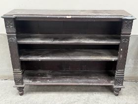 A Victorian open bookcase. 45'w x 36'h