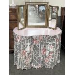 A Laura Ashley dressing table with triptych mirror. 40½' wide