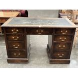 An oak kneehole desk. 48' wide