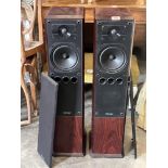 A pair of Mission 752 two way ported floor standing loudspeakers, rosewood finished cabinets. 34¼'
