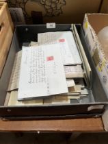 A box of legal documents, letters etc.