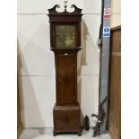 A George III oak 8 day longcase clock, the 12" brass dial signed Stepn. White, Alton; the trunk door