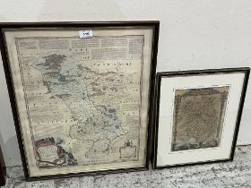 A Moule map of Shropshire and a Bowen map of Derby (facsimile).