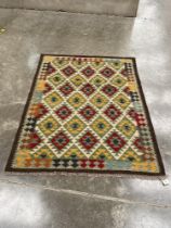 A Maimana Kilim rug. 1.87m x 1.47m.