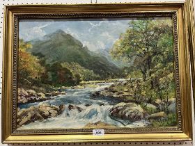 J. CASSELL HUTCHINSON. BRITISH 20TH CENTURY. A river landscape. Signed and dated '66. Oil on board