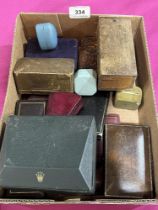 A collection of jewellery boxes.