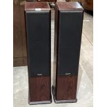 A pair of Mission 752 two way ported floor standing loudspeakers, rosewood finished cabinets. 34¼"