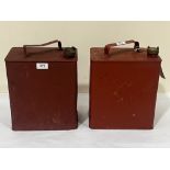 Two vintage petrol cans