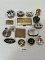 A collection of pill boxes etc.