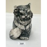 A Rye Pottery figure of a cat by David Sharp. Signed. 7½" high.