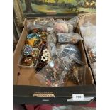 Three boxes of costume jewellery