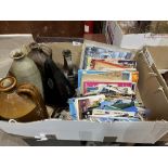 Two boxes of sundries, maps etc.