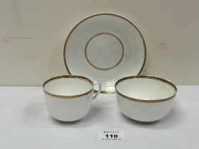 A Swansea porcelain trio.