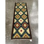 A Maimana Kilim runner. 2.05m x 0.62m