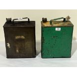 Two vintage petrol cans