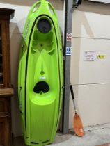 A Kayak with a pair of oars. 8' 6" x 32".