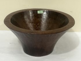 An ethnic tribal hardwood bowl. 18" diam.