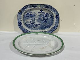 Two Victorian meat plates. 22" and 20½".