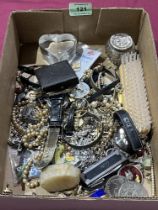 A collection of costume jewellery and sundries.