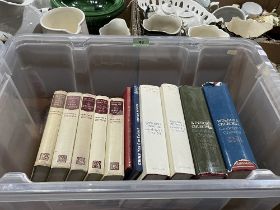 A box of Winston Churchill volumes.