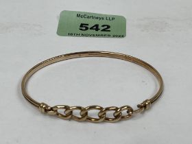 A 9ct bangle. 4g.