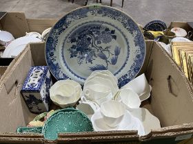 A box of Coalport and other ceramics.