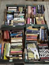 Four boxes of books - crime fiction.