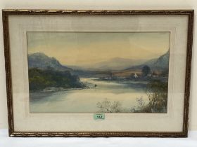 WILLIAM JOSEPH WADHAM. BRITISH 1863-1950. An extensive landscape. Signed. Watercolour 11" x 19".