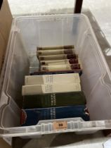 A box of Winston Churchill volumes.