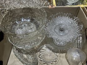 Two boxes of glassware.