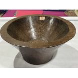 An ethnic tribal hardwood bowl. 18" diam.