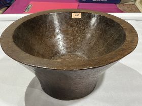 An ethnic tribal hardwood bowl. 18" diam.