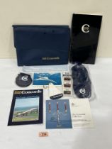 British Airways Concorde. A lunch menu, and other related items in blue wallet.