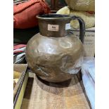 A copper jug. 11" high.