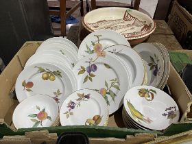 A box of Royal Worcester dinnerware.