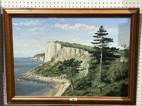 P. KILNER. BRITISH 20TH CENTURY. A coastal scene. Signed and dated 1970. Oil on board 17" x 24".