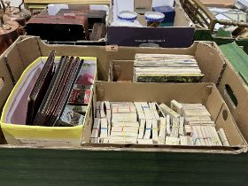 A box of cigarette cards.