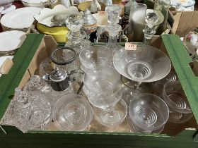 Two boxes of ceramics and glassware.