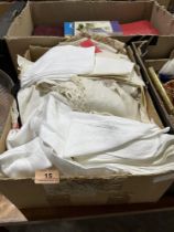 A quantity of vintage linen.