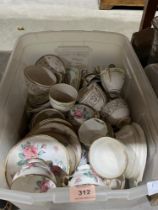 Two boxes of ceramics and glassware.