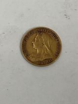 Gold Coin. A Victorian half sovereign. 1901.