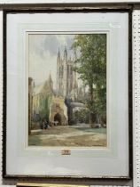 VINCENT HOOPER. BRITISH 20TH CENTURY. Canterbury. Signed and dated 1925. Inscribed verso.