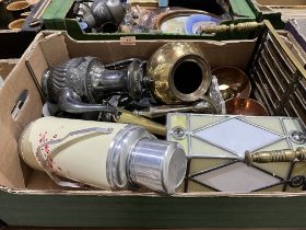 A box of metalware.