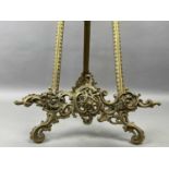 TWO CAST BRASS TABLE EASELS