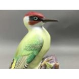 A ROYAL WORCESTER MODEL OF A WOODPECKER