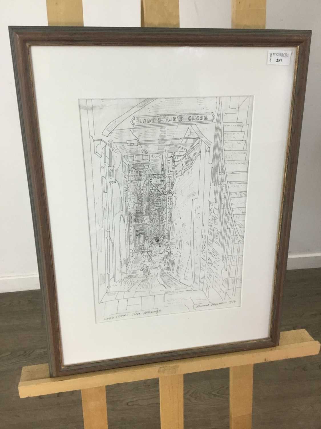 LADY STAIRS CLOSE, EDINBURGH, A DRAWING BY RICHARD DE MARCO