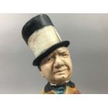 A PAINTED RESIN CARICATURE FIGURE OF W.C. FIELDS