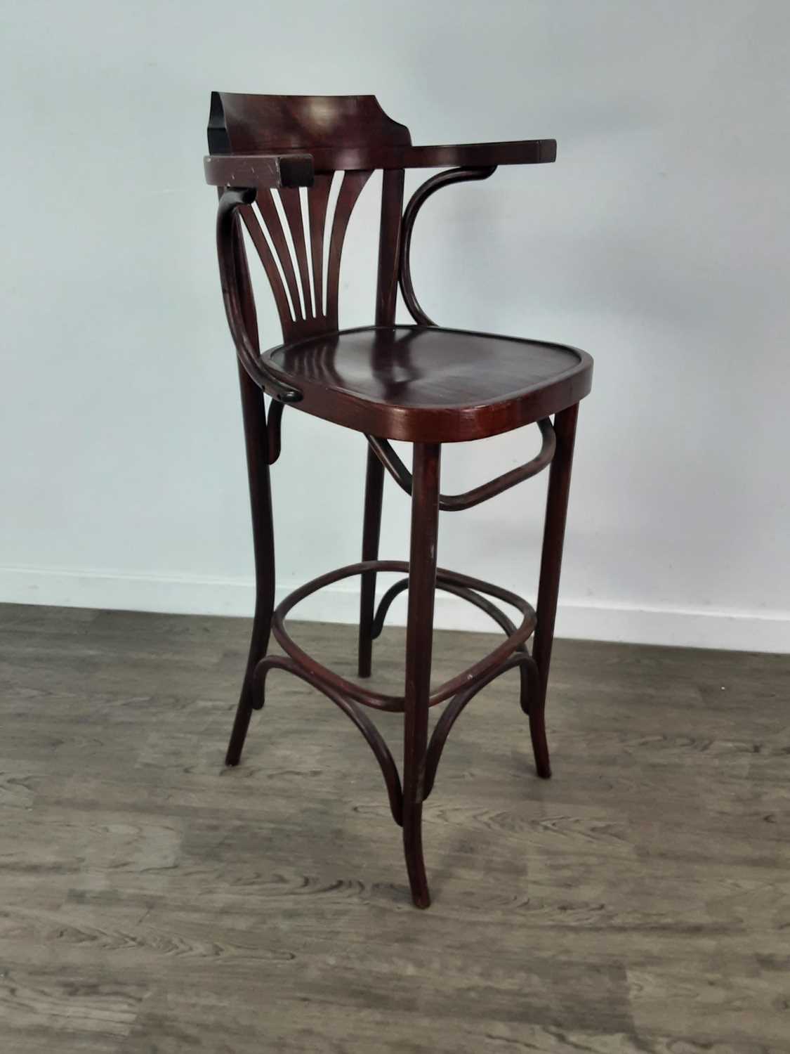 A 20TH CENTURY BAR STOOL - Image 2 of 2