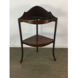 A REGENCY MAHOGANY CORNER WASHSTAND