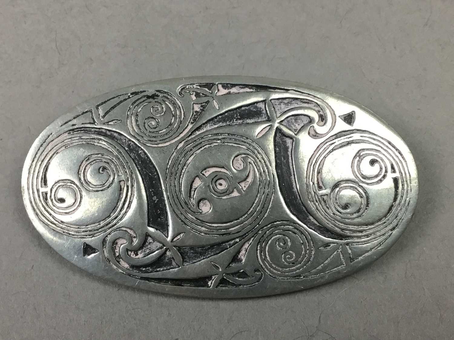 FOUR SILVER BROOCHES AND OTHER JEWELLERY